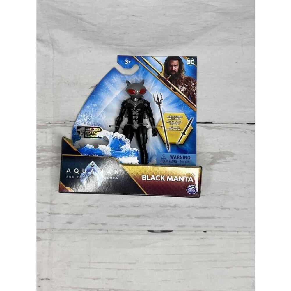 DC black manta 4"Action Figure Articulated, 2 Accessories Miniature